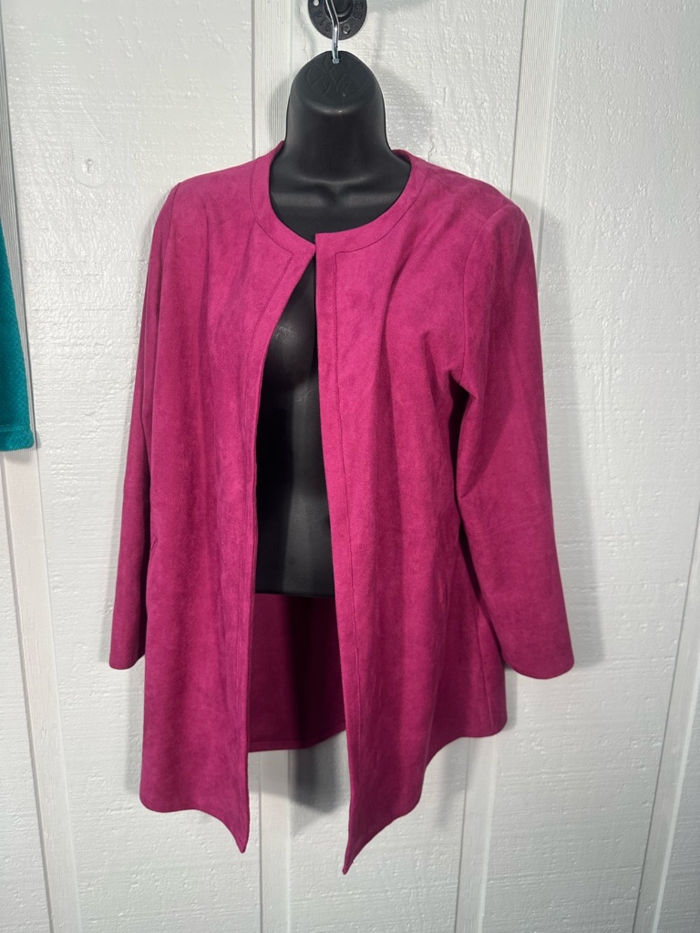 Chicos Hot Pink Cardigan Size 1P/Small Petite EUC